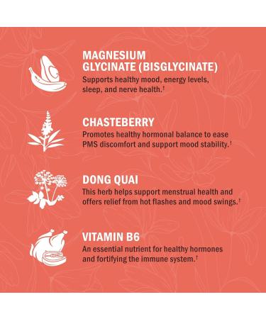4-in-1 Magnesium Complex for Women - Magnesium Bisglycinate with Chasteberry Dong Quai & Vitamin B6 for Stress Relief Better Sleep Nerve Bone & Muscle Support - Third Party Tested 60 Capsules 60 Count (Pack of 1) - Buy Online on GoSupps.com