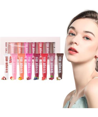  G n rique Set of moisturizing lip glosses clear lip gloss for women 8X Moisturizing lip gloss for dry lips - Fruit-flavored lip oil clear lip gloss - Buy Online on GoSupps.com