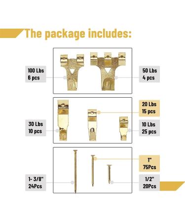 Mr. Pen- Picture Hanging Kit  220pc  Picture Hangers  Nails for Hanging Pictures  Wall Hangers  Picture Hanging  Picture Hanging Hooks  Frame Hanging Hardware  Picture Hooks  Wall Hanging Kit - Buy Online on GoSupps.com