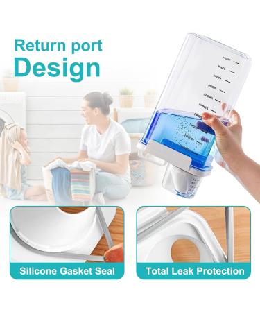 Cbilzxer Airtight Detergent Dispenser with Measuring Cup Washing Powder Storage Box PET Plastic Clear BPA-Free Multi-Purpose Washing Powder Dispenser for Detergent Cereals (2300 ml) 2300ml - Buy Online on GoSupps.com