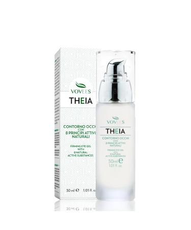 VOVEES Theia - Anti-Wrinkle Eye Contour Gel (30 ml) | Organic Hyaluronic Acid | 8 Vegan Ingredients | Anti-Dark Circles and Puffiness | Immediate Effect | Moisturizing and Toning | Glass