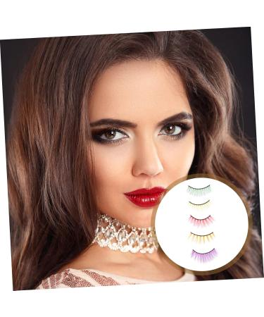 minkissy 5 Pairs Colored False Eyelashes Fake Lashes Natural Dramatic Lashes Performance Eyelashes Artificial Eyelashes Fake Lash Extensions False Lash Fake Lash Cosplay Do It Yourself - Buy Online on GoSupps.com