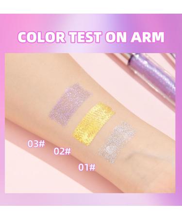  JUDEWY Colorful and glittery mascara shimmering mascara eyeshadow colored mascara silver diamond glitter mascara party makeup (03) - Buy Online on GoSupps.com