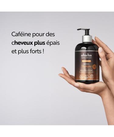 ahuhu THICKENING Organic Caffeine Shampoo XXL Size (500 ml) - Organic Caffeine Shampoo for Thick Revitalized Hair Lifts Roots and Provides Instant Volume - Buy Online on GoSupps.com
