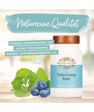 B rbel Drexel Visio Comp.Forte Tablets - 152 pcs Eye Vitamins with Lutein Zeaxanthin & Blueberry Extract | Enhance Eyesight & Circulation | 100% Made in Germany - Buy Online on GoSupps.com