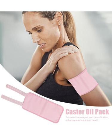 Reusable Castor Oil Packs - Essential Oil Compression for Knee & Leg Relief - Anulely Pink - Buy Online on GoSupps.com