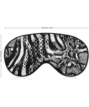 Buy Adjustable White & Black Leopard Print Sleep Mask for Women - Comfortable Eye Shades with Elastic Strap - International Shipping Available - Buy Online on GoSupps.com
