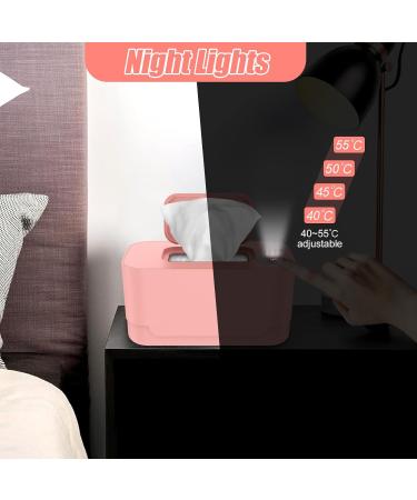 Abizarch Baby Wipe Warmer with LED Light 40-55 C Adjustable Baby Wipe Warmer Dispenser Portable Wipe Heater Warmer USB Powered Wet Wipes Warmer Diaper Wipe Warmer Keeps Wipes Warm and Moist for Baby N Pink - Buy Online on GoSupps.com