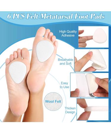 Shynek 12 Pcs Metatarsal Pads - Gel & Felt Forefoot Cushions for Pain Relief - Perfect for Morton s Neuroma - International Shipping Available - Buy Online on GoSupps.com