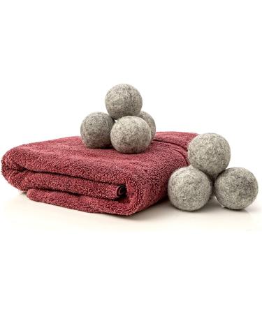 8 Pack Dark Wool Dryer Balls Wool Dryer Balls Reusable Natural Fabric Softener Organic Dryer Sheets for Laundry Cut Energy Costs - Buy Online on GoSupps.com
