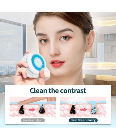 TOPyoth Facial Brush Head Replacements - Sensitive Exfoliating Brush (Blue 4 Pack) - Buy Online on GoSupps.com