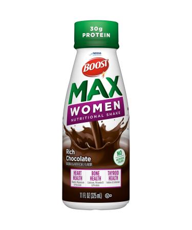 BOOST Max Women Nutritional Drink, Chocolate, 11 fl oz (Pack of 12) Chocolate Women