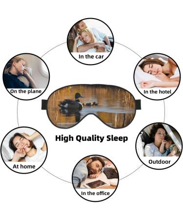 Loon Nature Bird Print Sleep Eye Mask - Soft Eyeshade for Travel & Naps | Unisex Black Eye Cover - Buy Online on GoSupps.com