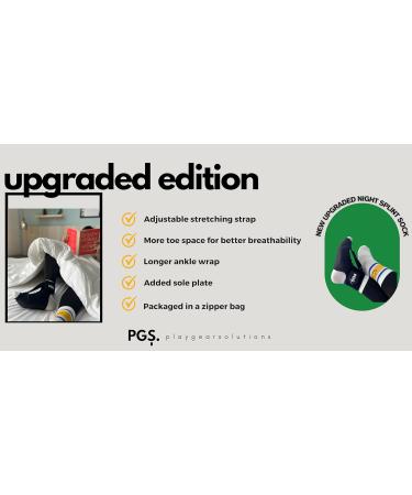PGS Plantar Fasciitis Night Splint Sock Support - Adjustable Dorsiflexion Strap for Men & Women - Pain Relief for Heel Spur Achilles Tendonitis & Foot Drop - Medium Size - Buy Online on GoSupps.com