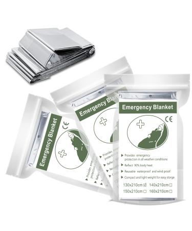 Crisonky Emergency Mylar Thermal Blankets Designed for Outdoors Survival Reflective Thermal First Aid Foil Blanket 3-packs