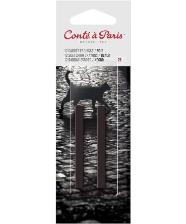 Cont Paris 2B Sketching Crayons - Black, 2 Count, 2.5X.25 inch - Buy Online on GoSupps.com