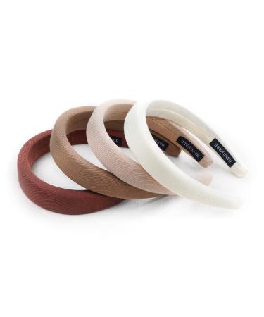 JOYOYO Soft Sponge Padded Stretchy Head Bands for Women Wide Plain Outdoor Hair Accessories for Women and Girls 4 Pcs Knitting