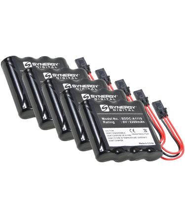 Synergy Digital Door Lock Batteries Compatible with Stanley Security Systems VPDBB Door Lock (Alkaline 6V 2200 mAh) Combo-Pack Includes: 5 x SDDC-A1119 Batteries
