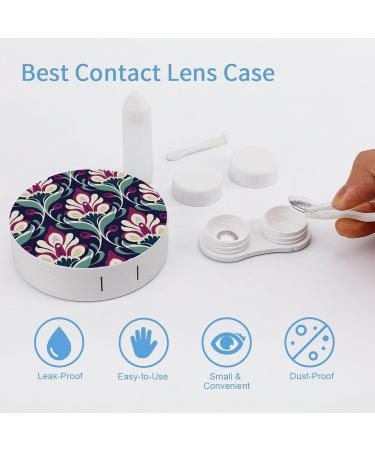 Buy Gray & Magenta Portable Contact Lens Case - Travel Friendly Storage Box for Safe Lens Care - Buy Online on GoSupps.com