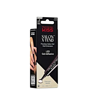 KISS Salon X-tend Press-On Nails with Nail Glue | Clear Gel Adhesive - 10ml | Perfect Fit & Easy Application - Buy Online on GoSupps.com