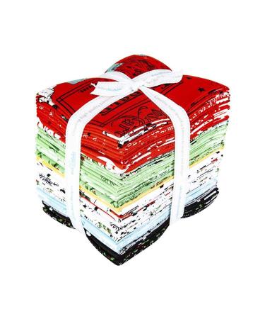 Riley-Blake Designs All About Christmas Fat Quarter Bundles, 30 Pcs. (FQ-10790-30)
