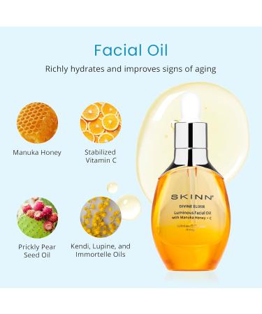 Shop Luminous Facial Oil & Face Firming Cream Set - Anti-Aging Duo with Vitamin C & Manuka Honey for Fine Lines & Wrinkles - International Shipping - Buy Online on GoSupps.com