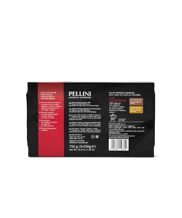 Pellini Caff Gusto Tradizionale No. 42 for Espresso Pot - 3x250g | Premium Italian Coffee for International Shipping - Buy Online on GoSupps.com