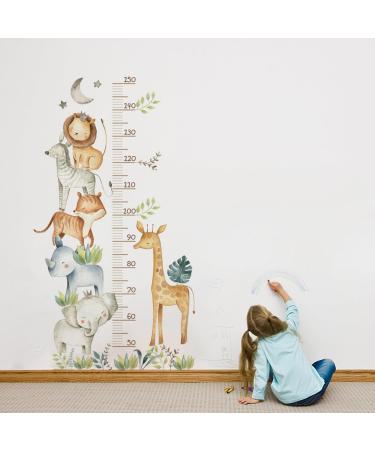 Forest Animals Growth Chart Wall Decals for Kids | DIY Mural Stickers | Childrens Room Wall Art 50-150cm - Buy Online on GoSupps.com