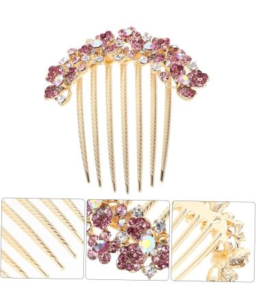 Angoily spring hair accessories top clip hair hair comb Korean version the flowers of head bride hair jewelry hair clip rhinestones issue card wedding comb decorate large - Buy Online on GoSupps.com