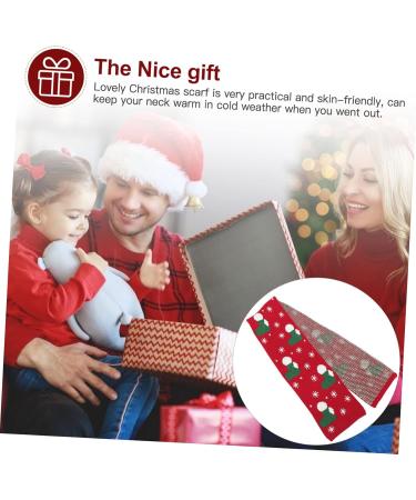 Amosfun Christmas Scarf Gifts for Children - 124x19cm Holiday Cloth Featuring Miss Christmas Tree & Hirsch - Buy Online on GoSupps.com