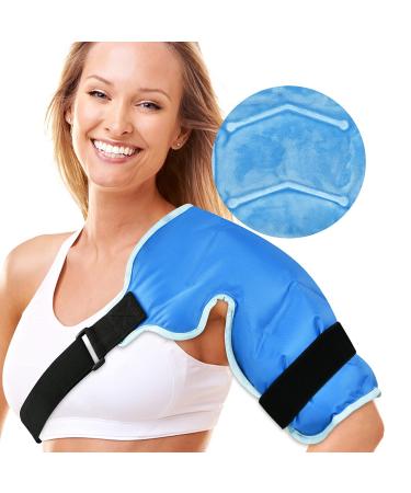 Shoulder Ice Pack Rotator Cuff Cold Therapy with Reusable Gel Ice Wrap and Soft Plush Lined for Shoulder Injury Pain Swelling and Surgery Recovery Shoulder 1.0
