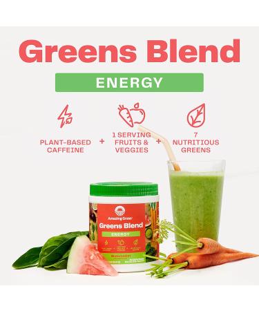 Amazing Grass Green Superfood Energy - Watermelon 7.4 oz | Natural Energy Boost - Buy Online on GoSupps.com