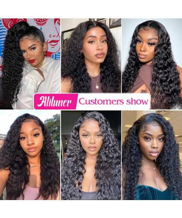 Deep Wave HD Lace Front Wig 22 Pre Plucked & 5x5 Closure - 150% Density Natural Black - for Black Women - Buy Online on GoSupps.com