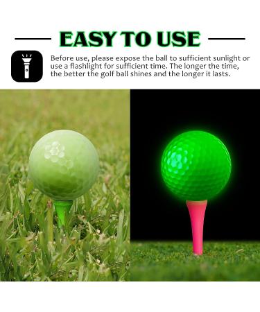 24 Pcs Glow in The Dark Golf Balls - Long Lasting Bright Luminous Balls for Night Golf - Perfect Gift for Men, Women, and Fathers - Buy Online on GoSupps.com