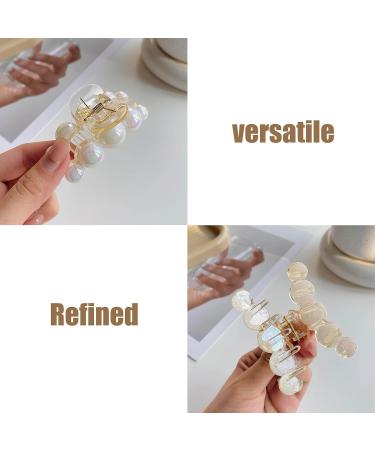 KWQINX hair clips pearl hair clips strong fixed hair clips large hair clips for styling clip suitable for mothers women girls daughters and girlfriends (4-piece set) - Buy Online on GoSupps.com