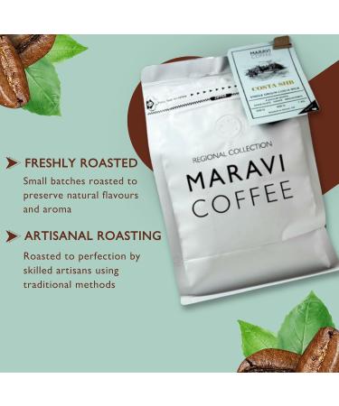 Maravi Speciality Coffee - Costa Rica SHB Arabica Coffee - Percolator Grind Coffee - Medium Roast - Chocolate Grape & Macadamia Notes - 400g Percolator Grind 400 g (Pack of 1) - Buy Online on GoSupps.com