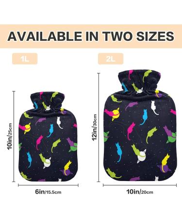 2L Hot Water Bottle with Cat Star Cover | Pain Relief Hand & Feet Warmer for Winter - Shop Internationally - Buy Online on GoSupps.com