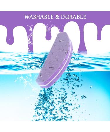 Buy 20-Piece Professional Nail File Set | 100/180 Grit Polishing & Buffer Files | Washable Double-Sided for Salon & Home Use - Purple - Buy Online on GoSupps.com
