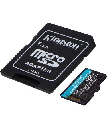 Kingston 128GB microSDXC Canvas Go Plus Memory Card | 170MB/s Read Speed | UHS-I, C10, U3, V30, A2/A1 | Includes Adapter | Fast 128GB microSD Card - Buy Online on GoSupps.com
