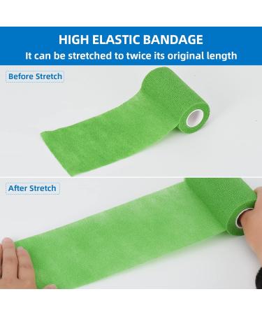 12 Roll Self-Adhesive Cohesive Bandage 10cm - Elastic Wrap for Fingers Hands Pets & Horses - Ideal for Veterinary Use (Red) - Buy Online on GoSupps.com