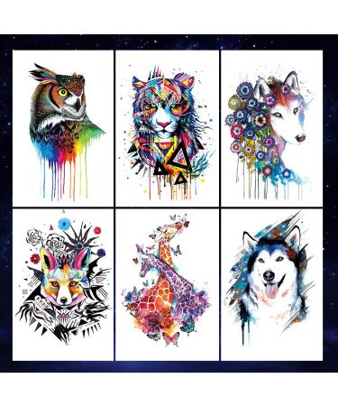Oottati 12 Sheets Large Temporary Tattoos - Flower Arm Watercolor Designs for Men and Women - Buy Online on GoSupps.com