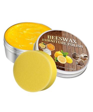 Wood Seasoning Beewax - Funiture Waxing Polish Beeswax with Sponge | Multipurpose Household Waxing Supplies for Wood Cleaner Polish Furniture Care/v
