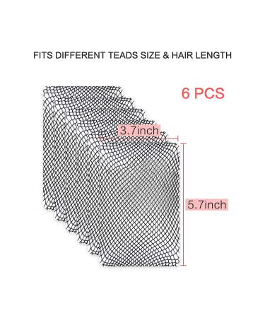 6PCS Mesh Black Wig Caps - Natural Nylon Wig Cap Net by Akstore - Buy Online on GoSupps.com