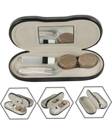 Buy Fondotin Dual-Purpose Collapsible Glasses Case Set - Fashionable Travel Contact Lens & Sunglasses Holder - PU Leather 15.8x7.4cm | International Shipping Available - Buy Online on GoSupps.com