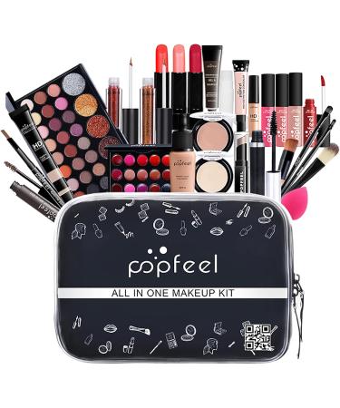 27pcs Complete Makeup Kit for Girls Beginners Multi-use Makeup Set Starter Bundle All-in-one Makeup Set with Concealer Lip Gloss Eyeshadow Palette - Buy Online on GoSupps.com