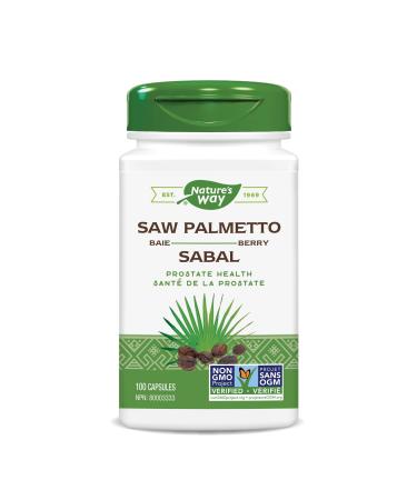 Nature's Way Saw Palmetto Berries For Prostate Health and Urologic Symptoms Relief Men s Health Supplement - Non-GMO Verified - 100 Vegetarian Capsules Natural 100 count (Pack of 1)