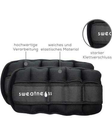 Buy Sweatness Adjustable Weight Cuffs - 2x 0.3-1.6 kg Foot & Hand Weights - Includes Training Plan & Carrying Bag - International Shipping Available - Buy Online on GoSupps.com