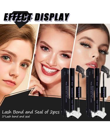 Qiveaory Lash Bond and Seal Kit 2Pcs DIY Lash Extension Waterproof Lashe Cluster Glue 72h Hold Portable Individual Lash Glue for Eyelash Extensions Beginners Black Bond&Clear Seal(5ml+5ml) - Buy Online on GoSupps.com