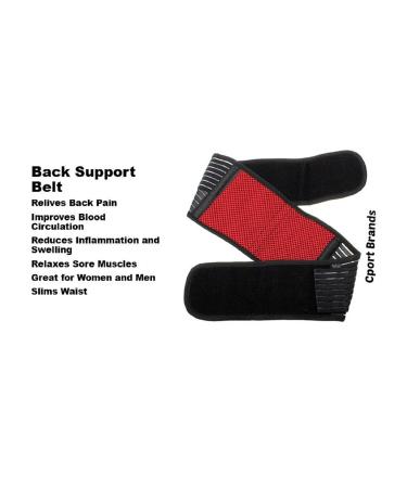 Self-Heating Back Brace for Lower Back Pain Relief | Lumbar Support for Women | Fat Reducer & Waist Slimmer | Relieves Numbness & Pressure | Free Ebook Included - Buy Online on GoSupps.com