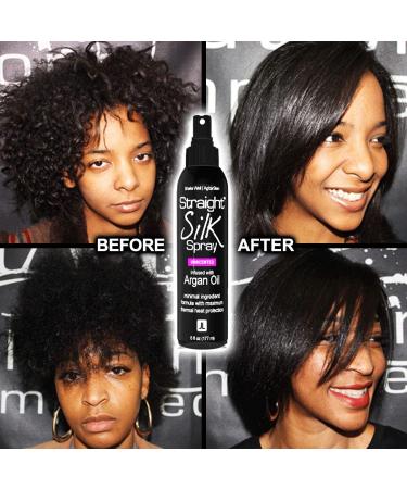 Moroccan Argan Oil Straight Silk Spray (6oz) | Heat Protectant up to 450 F | Alcohol-Free Hair Straightener & Detangler | Made in USA - Buy Online on GoSupps.com